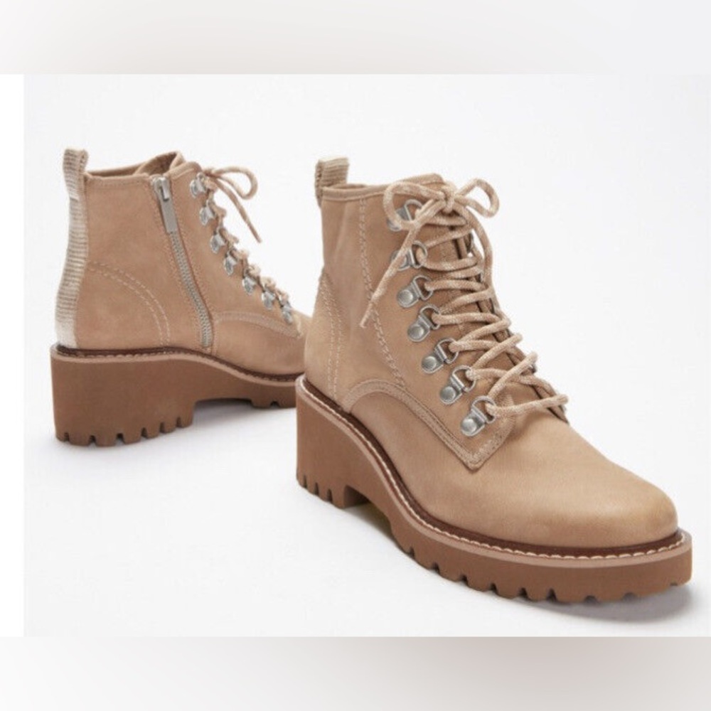 Evereve Dolce Vita Boot Womens 9.5 Huey Hiker Mushroom Beige Tan New